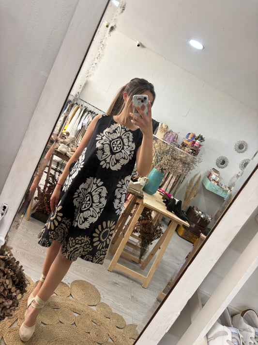 Vestido estampado étnico