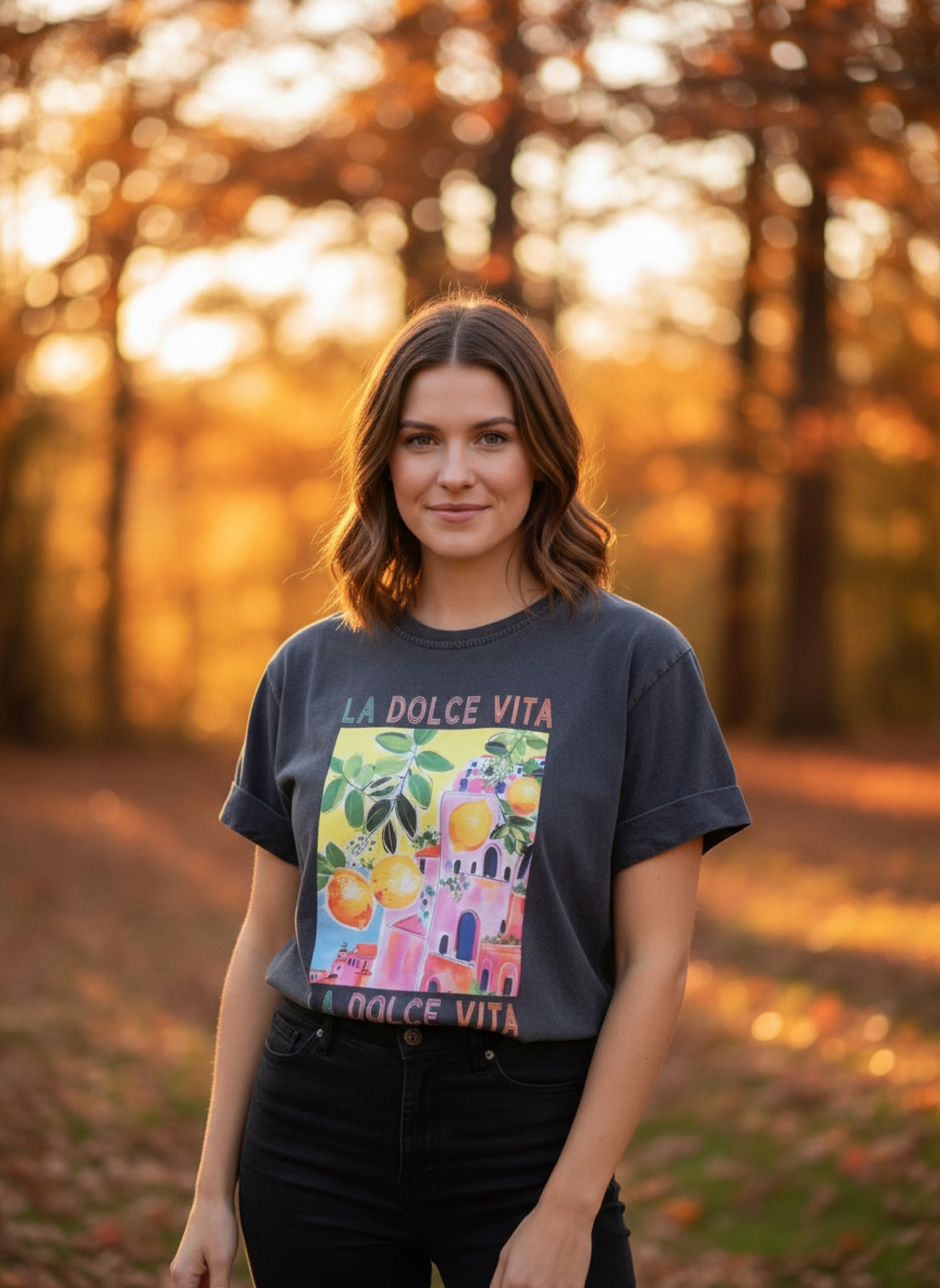 Tshirt cinza LA DOLCE VITA