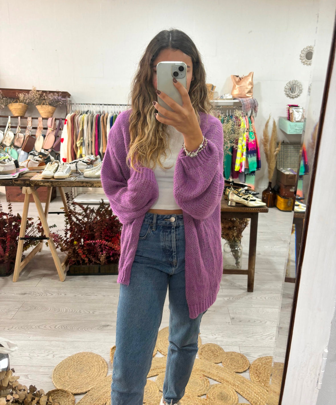 Casaco de malha verde