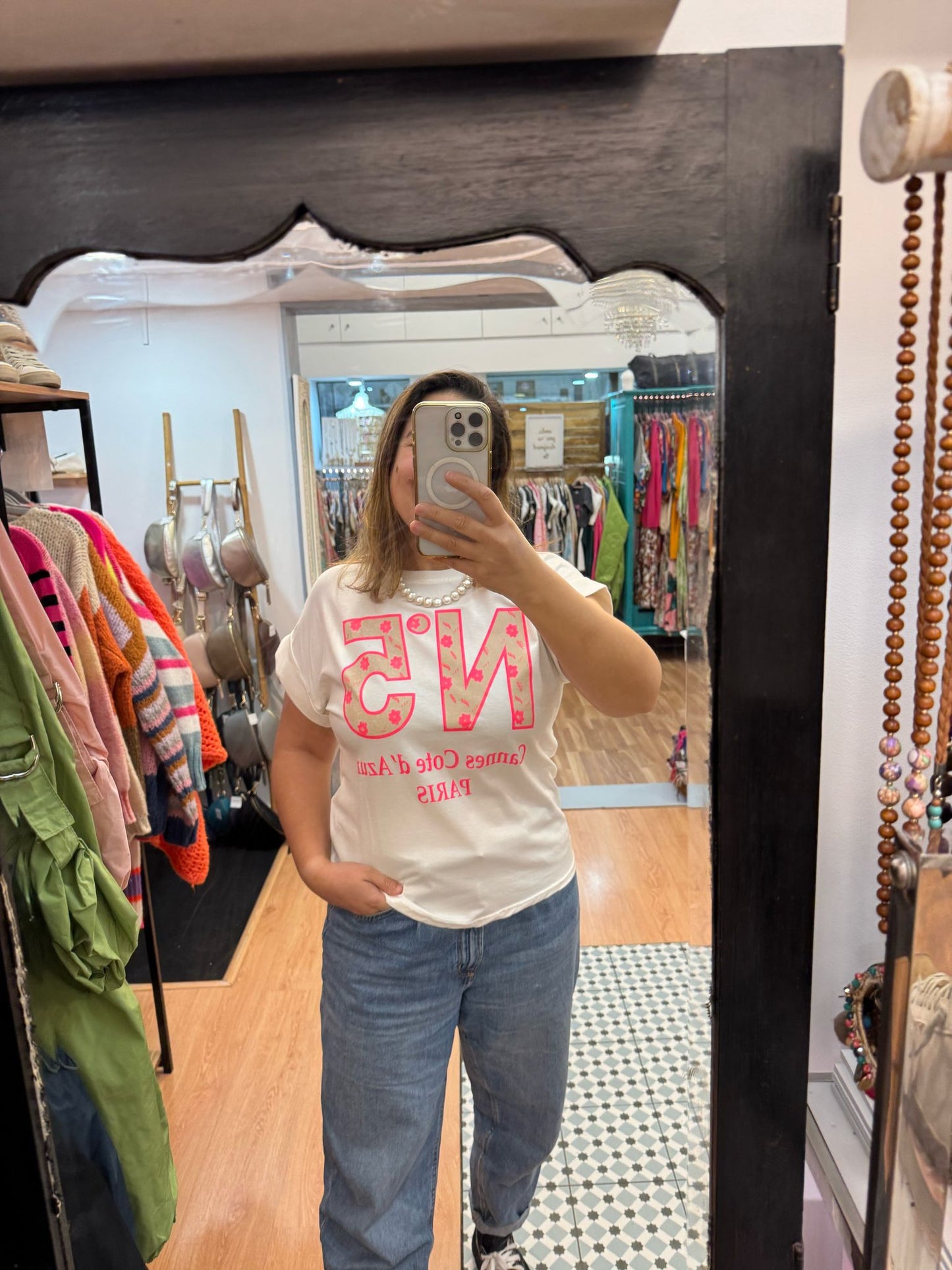 Camiseta N5 Cannes Cote D'Azul París blanca