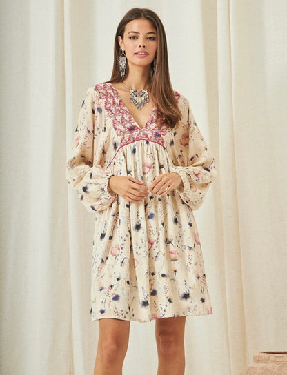 Vestido estampado romântico AU.Madelia