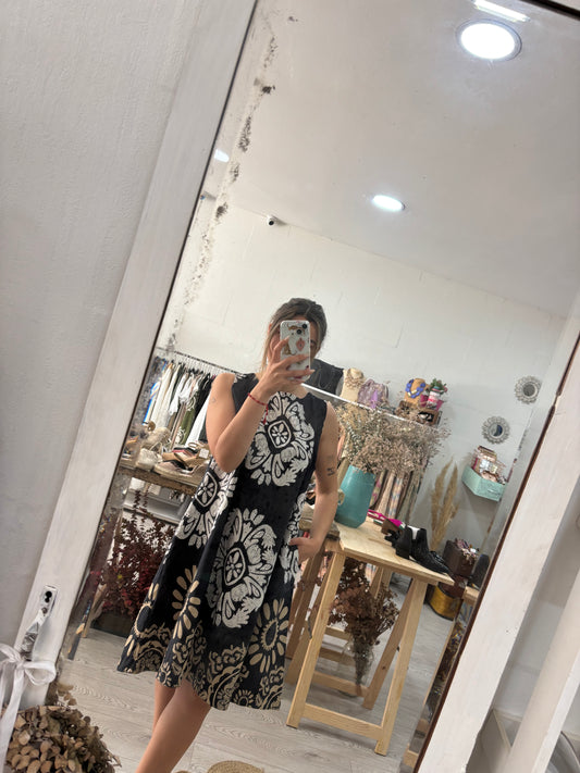 Vestido estampado étnico