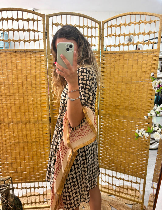 Túnica/ Saída de praia kaftan étnico