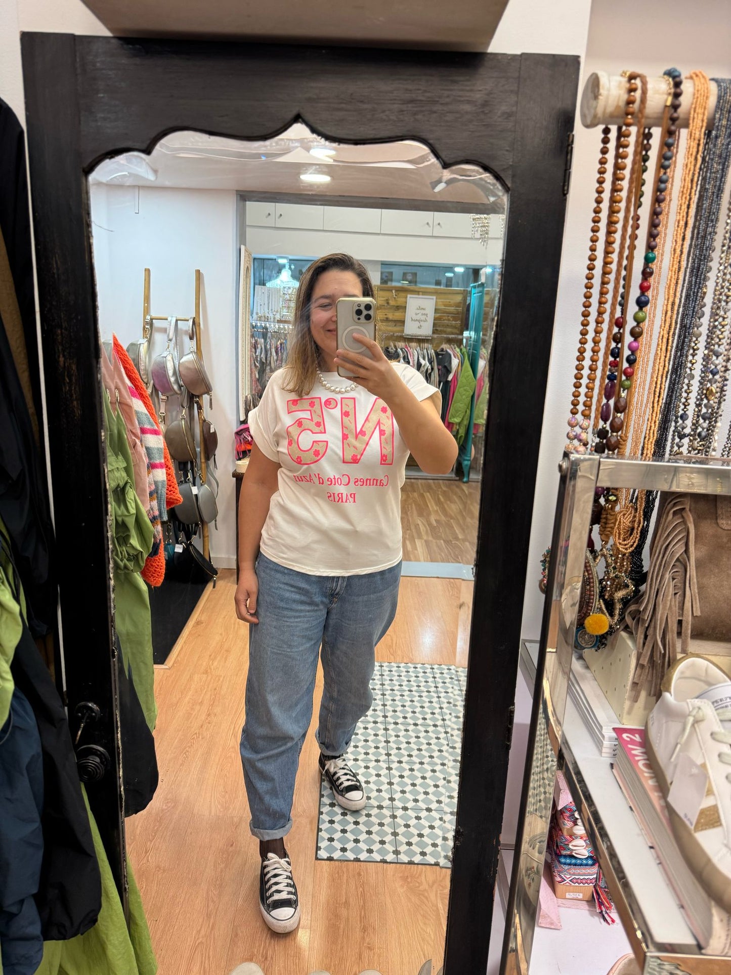 Camiseta N5 Cannes Cote D'Azul París blanca
