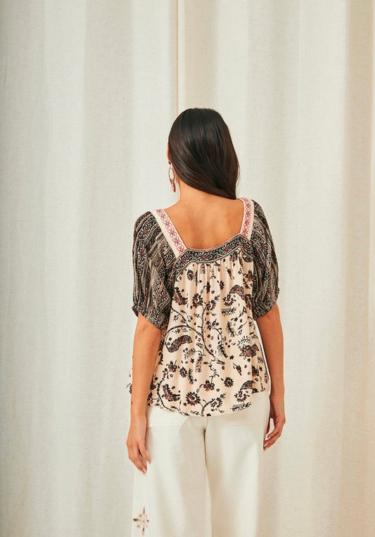 Túnica con estampado floral AU.Anzu