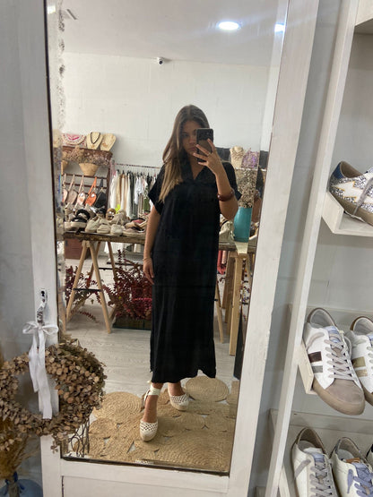 Vestido Kaftan bege