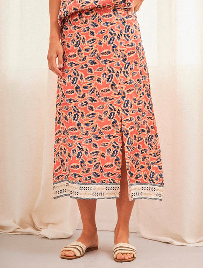 CS.Nubis floral print midi skirt