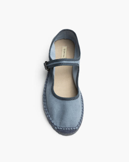 Mary Jane camurça azul