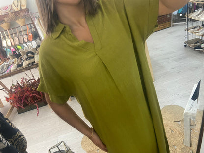 Vestido Kaftan bege