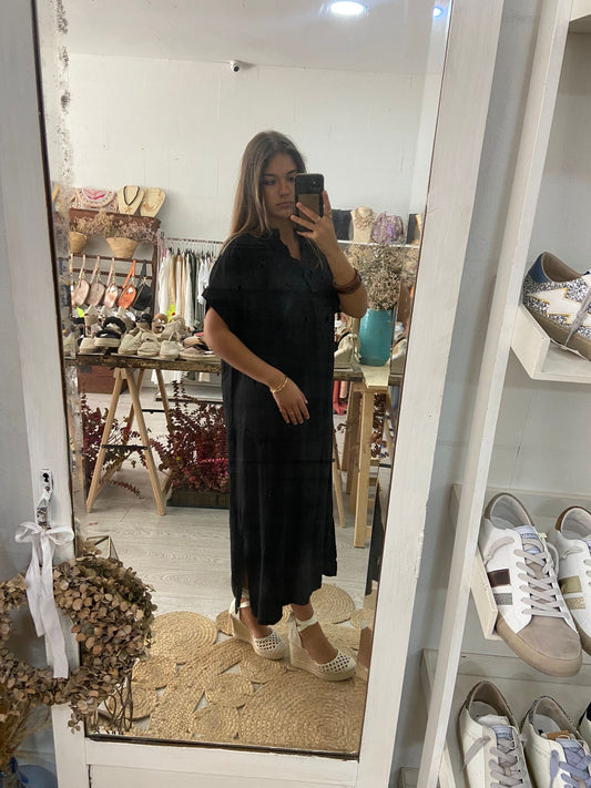 Vestido Kaftan preto