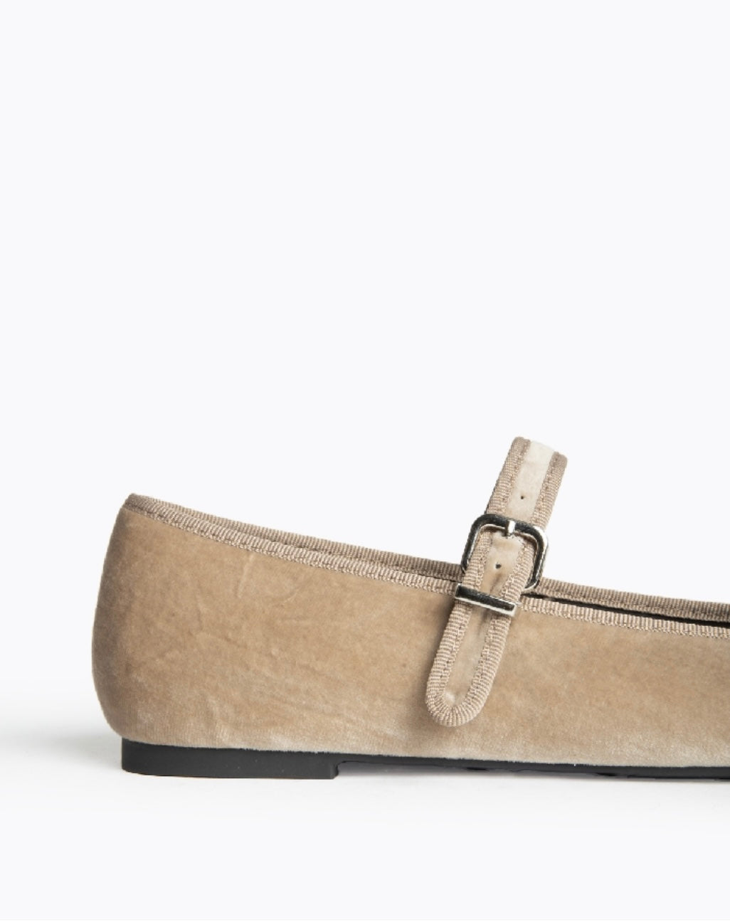 Mary Jane veludo camel