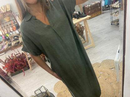 Vestido Kaftan bege