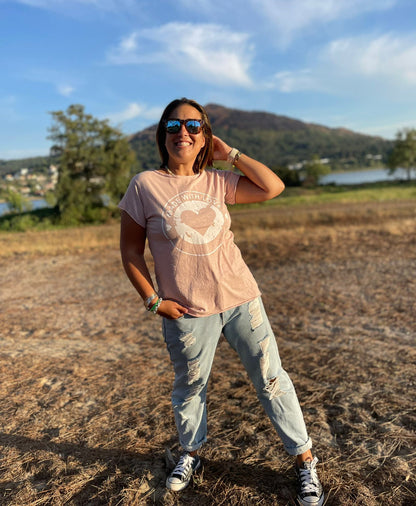 Tshirt rosa Made With Love