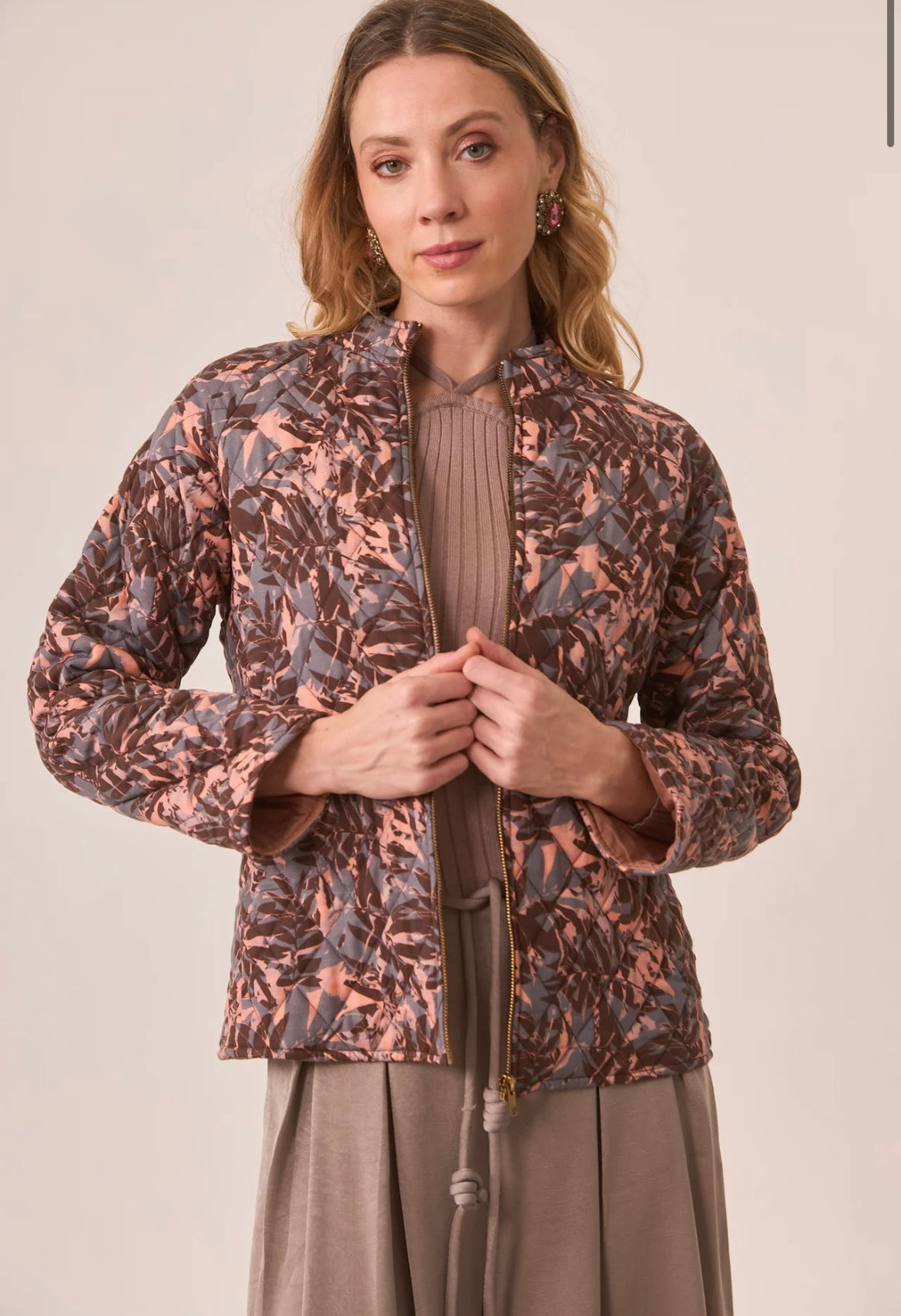 Casaco rosa estampado CS.Aster