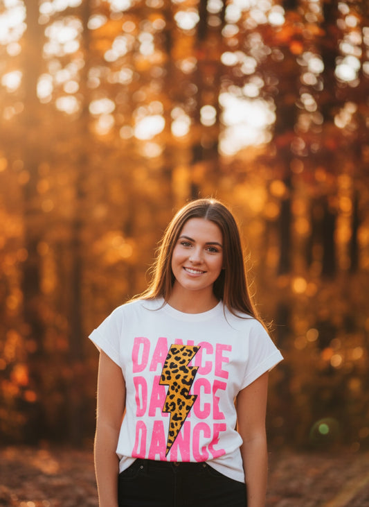 Tshirt branca Dance e raio