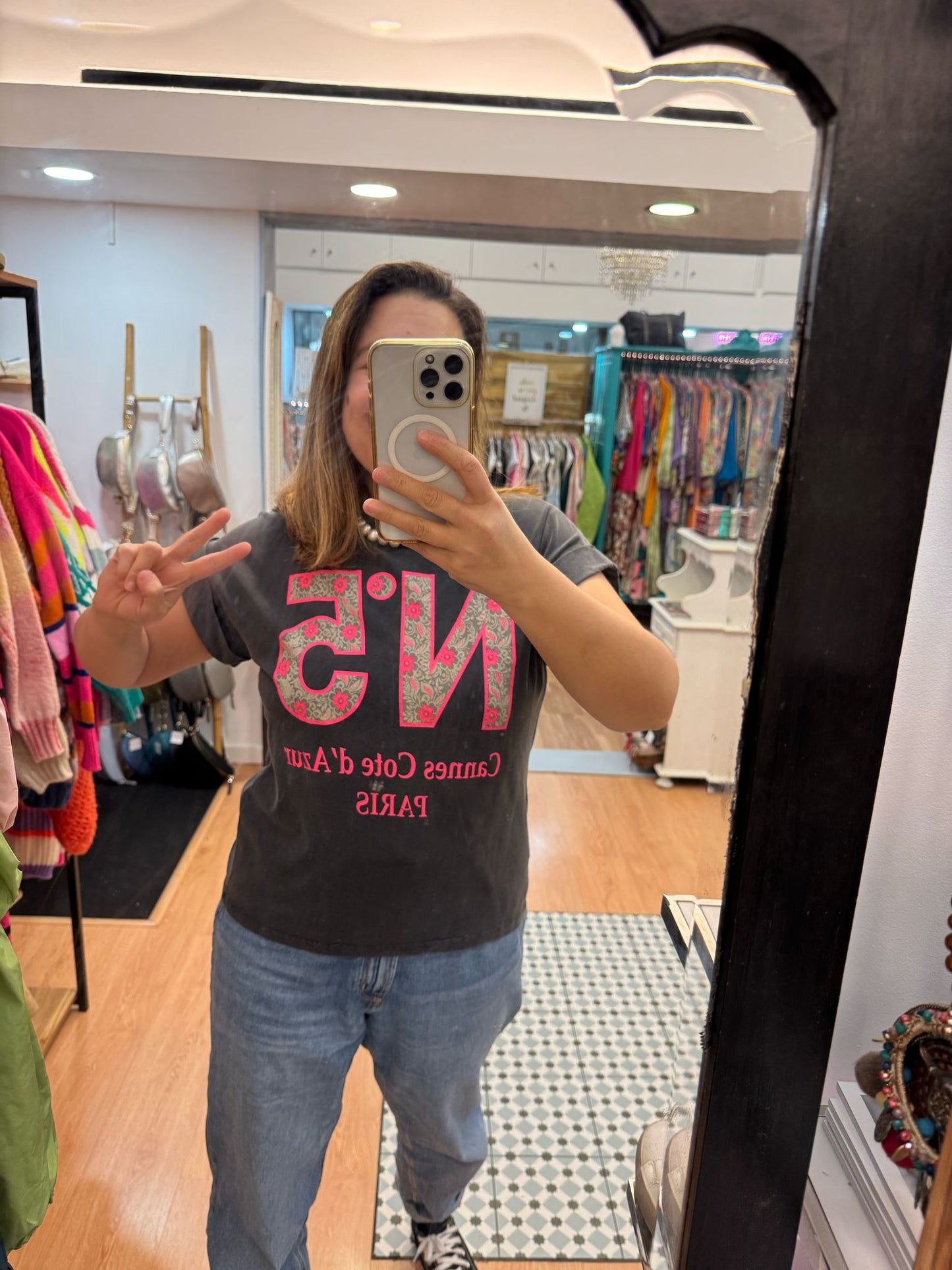 Camiseta N5 Cannes Cote D'Azul París blanca