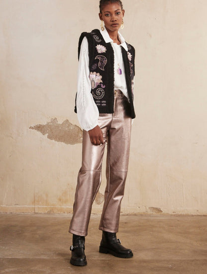 NI.Thumbai metallic pants