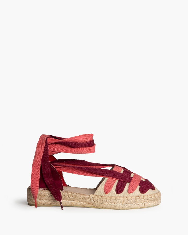 Alpercata burdeos rasa entrançada