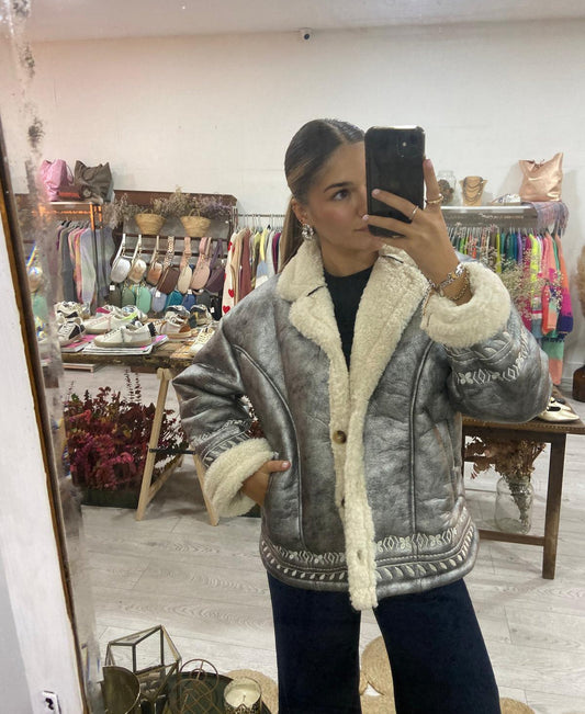 Casaco metalizado pelo interior NI.Gaia