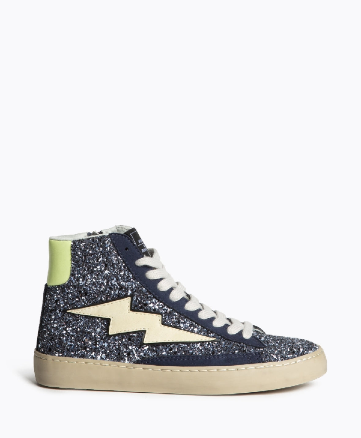 Bota Sapatilhas glitter azul com raio