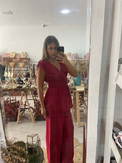 Conjunto túnica e pantalonas pretas