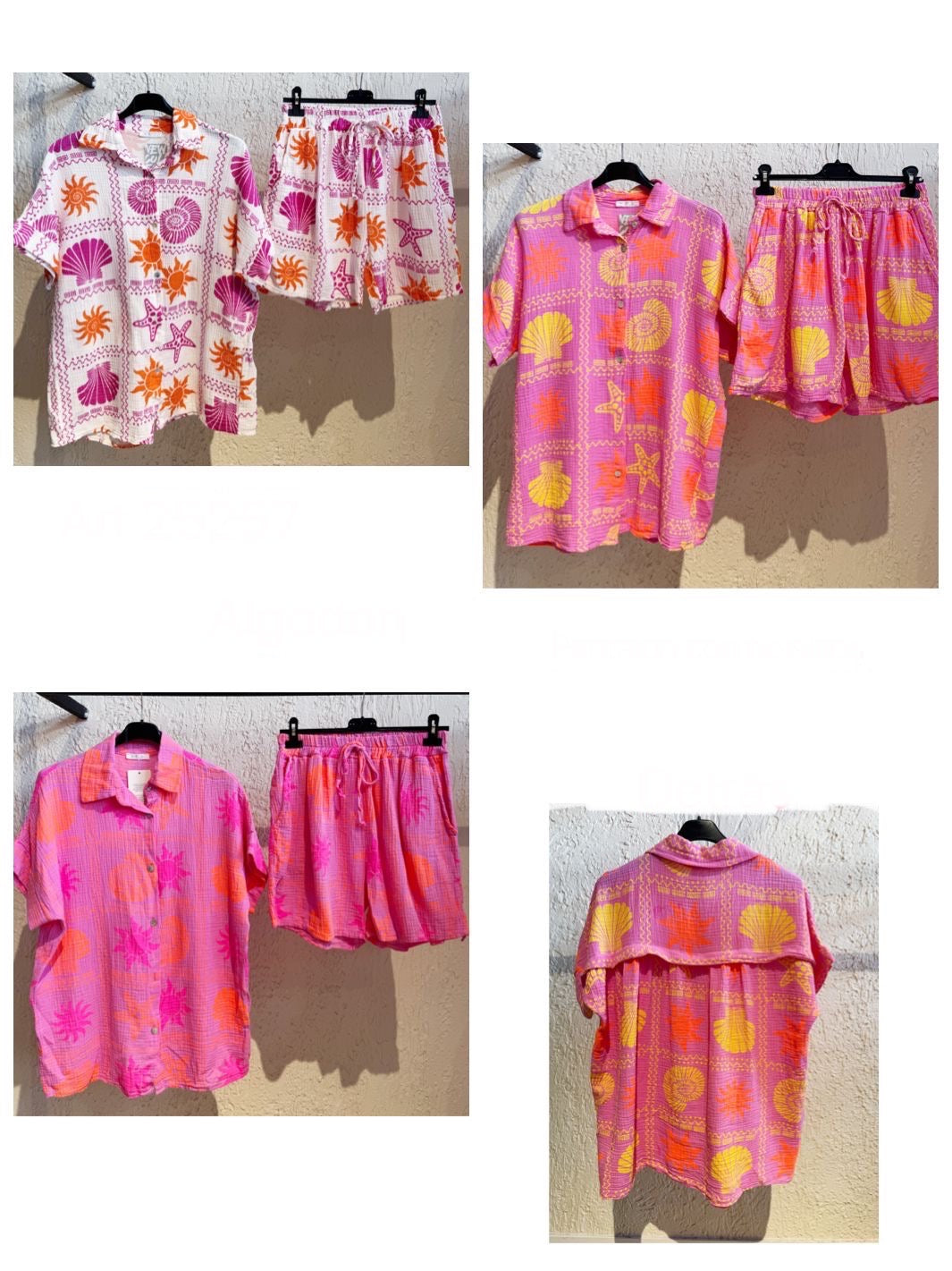 Conjunto rosa Búzio e estrela
