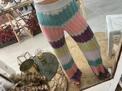 Top zig zag colorido lurex