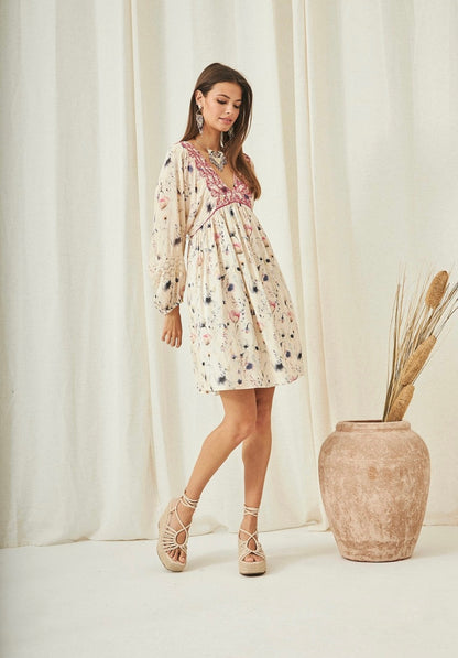 Vestido estampado romântico AU.Madelia