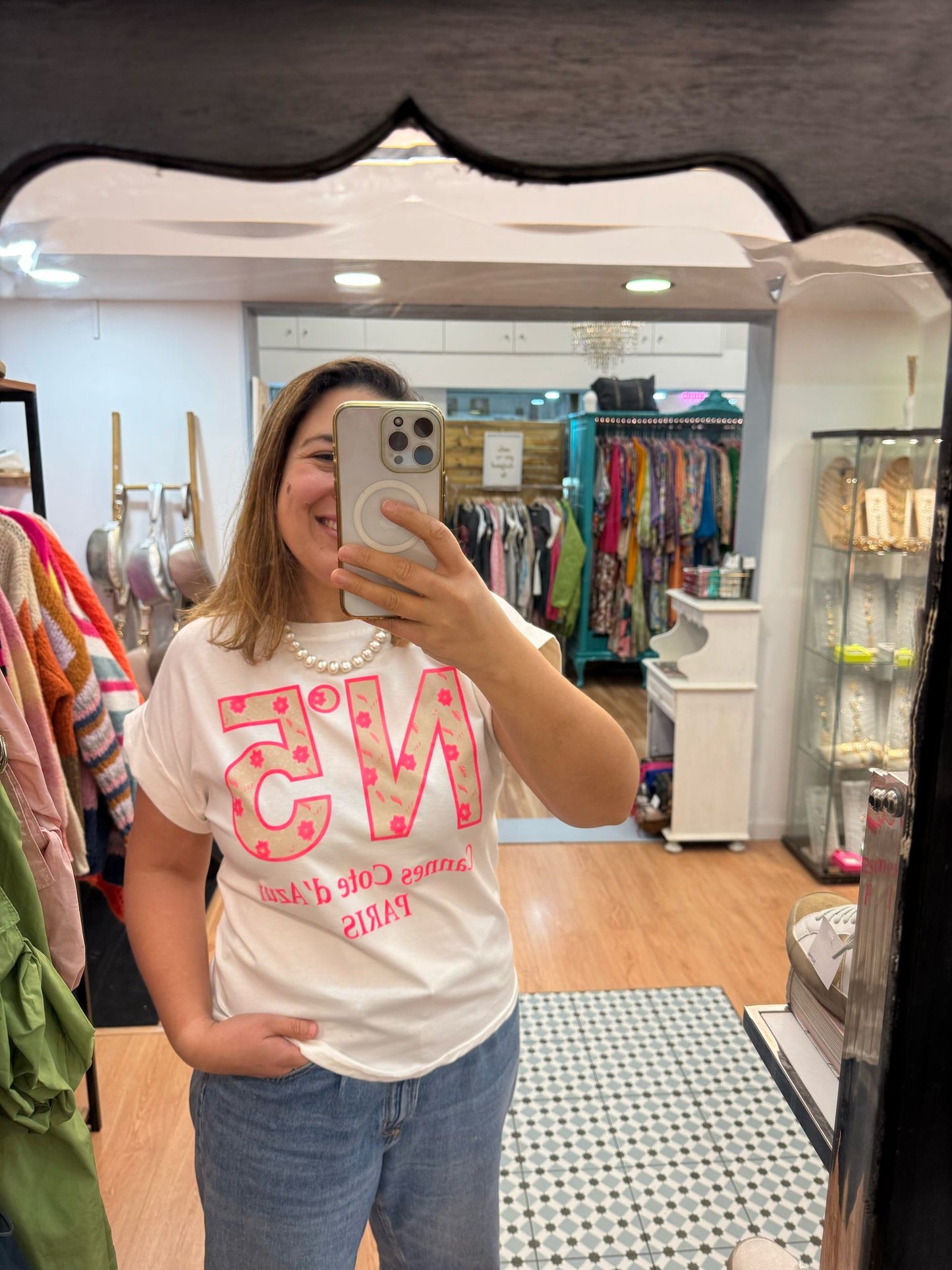 Camiseta N5 Cannes Cote D'Azul París blanca