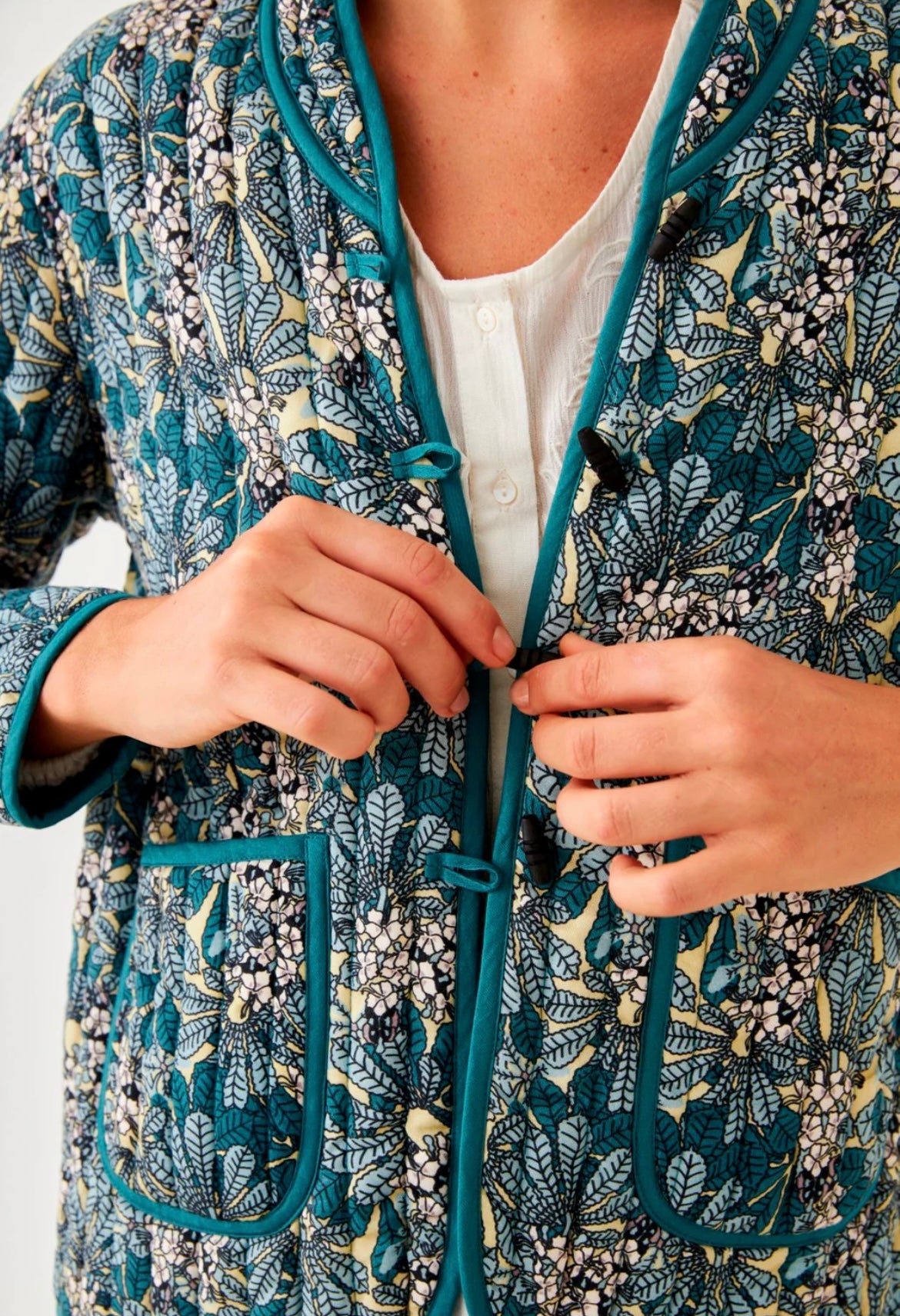 Casaco turquesa estampado CS.Acrux