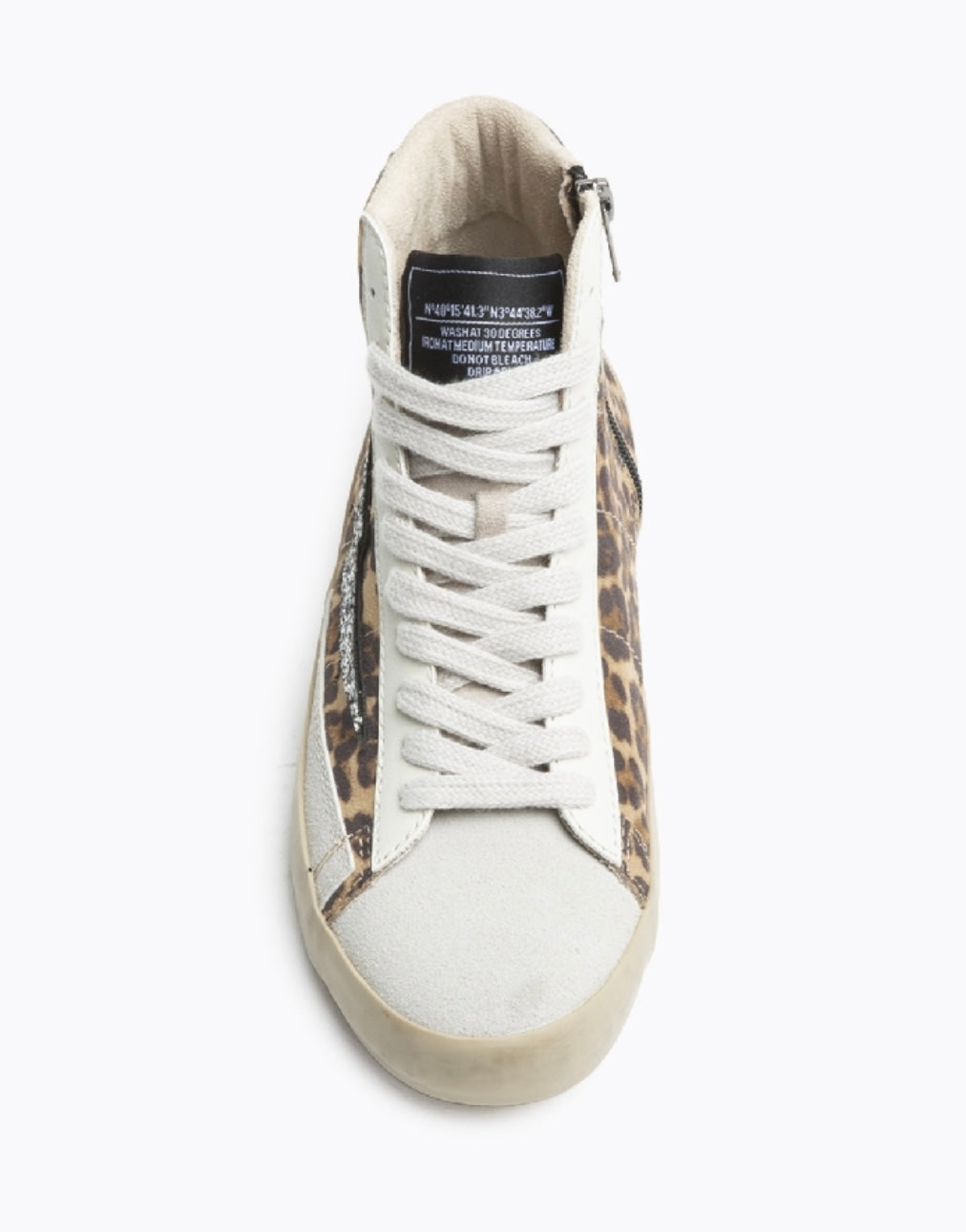 Bota Sapatilhas leopardo com raio glitter prata