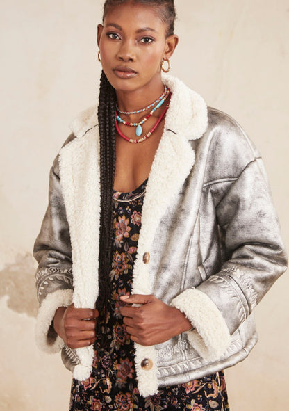 Casaco metalizado pelo interior NI.Gaia