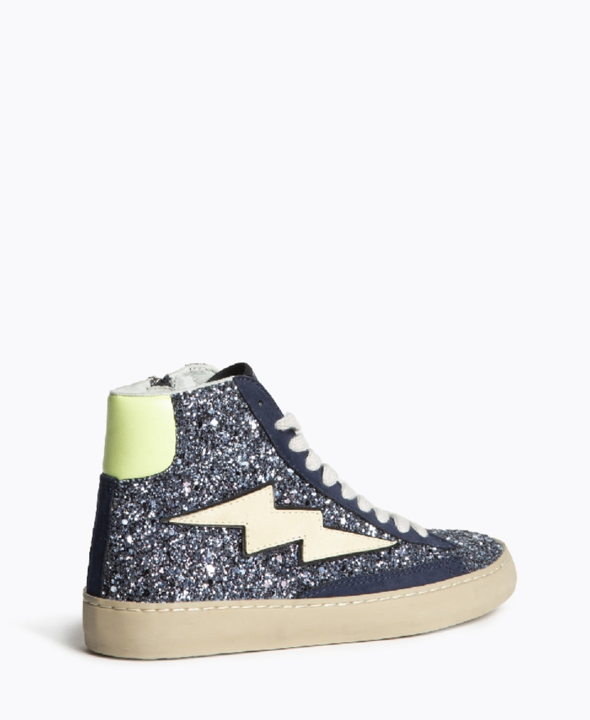 Bota Sapatilhas glitter azul com raio