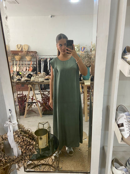 Vestido cetim tijolo
