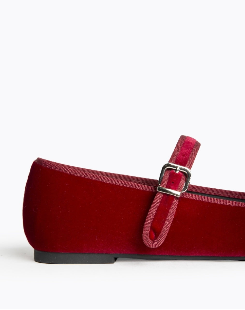 Mary Jane veludo Bordeaux